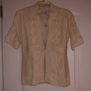 Ann Taylor Loft Ivory Cardigan